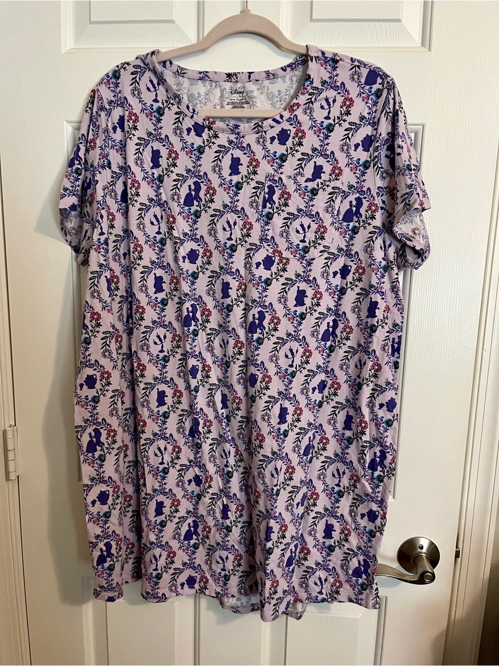 Disney Vera Bradley Lavender Beauty and The Beast Women’s Night Shirt XL